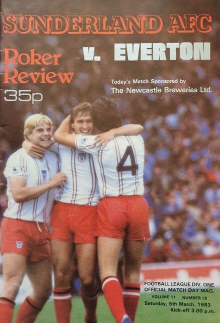 Sunderland v Everton, Div 1 (1983, Mar 5th)