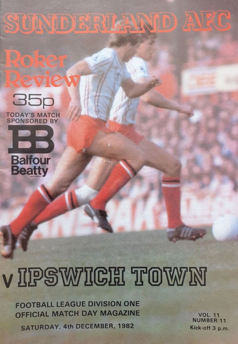 Sunderland v Ipswich, Div 1 (1982, Dec 4th)