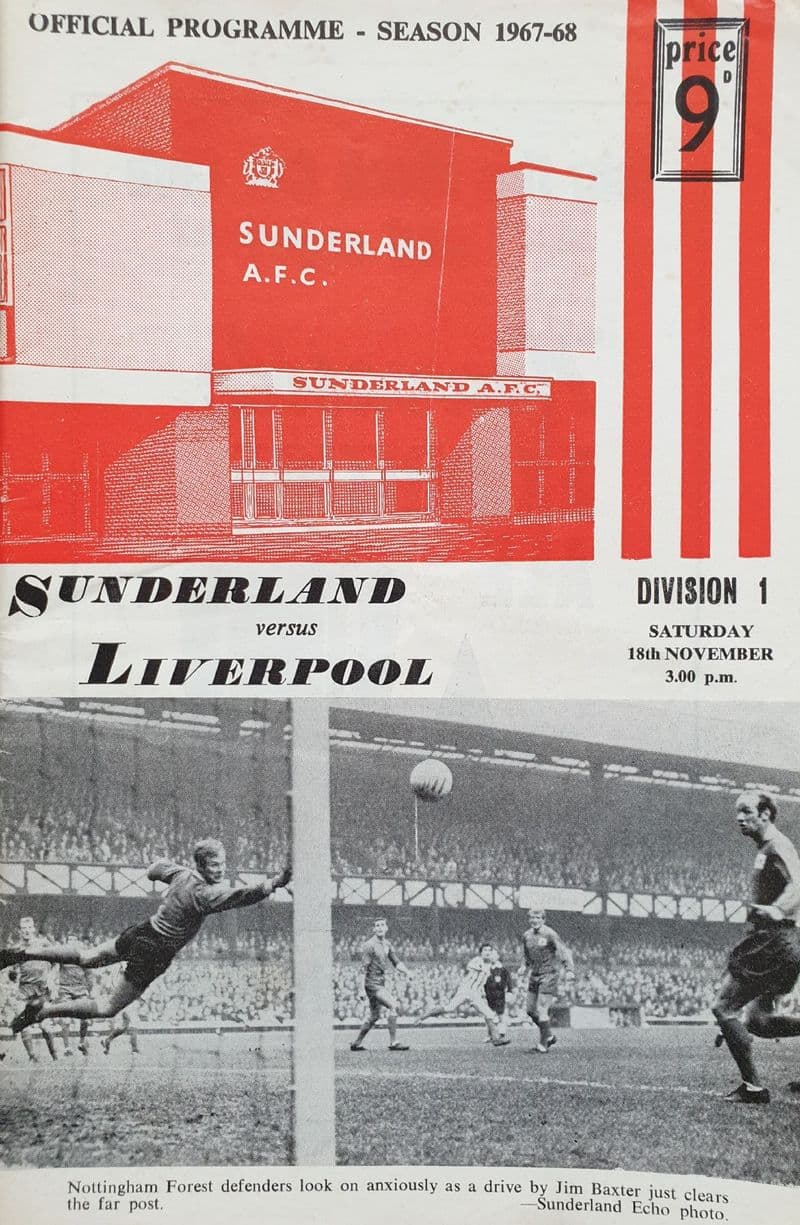 Sunderland v Liverpool, Div 1 (1967, Nov 18th)