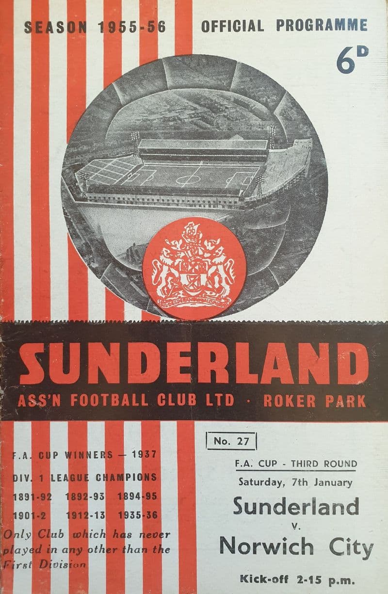 Sunderland v Norwich, FA Cup (1956, Jan 7th)