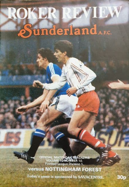 Sunderland v Nottingham Forest, Div 1 (1981, Nov 25th)