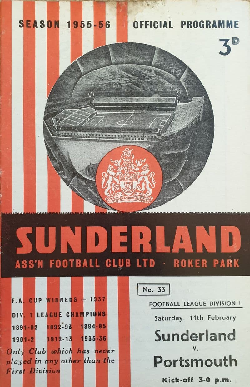 Sunderland v Portsmouth, Div 1 (1956, Feb 11th)