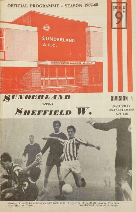 Sunderland v Sheffield Wed, Div 1 (1967, Sep 23rd)