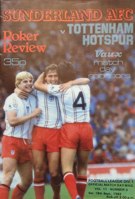 Sunderland v Tottenham, Div 1 (1982, Sep 18th)