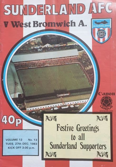 Sunderland v WBA, Div 1 (1983, Dec 27th)