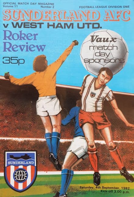 Sunderland v West Ham, Div 1 (1982, Sep 4th)