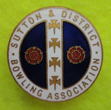Sutton & District Bowling Association (HW Miller) Enamel Pin Badge
