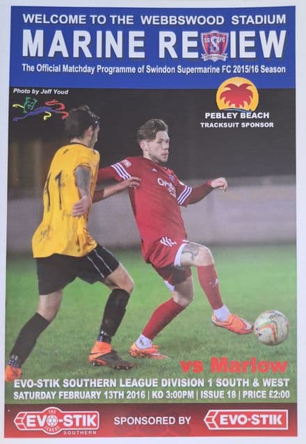 Swindon Supermarine v Marlow, Evo-Stik Lge (2016, Feb 13th)