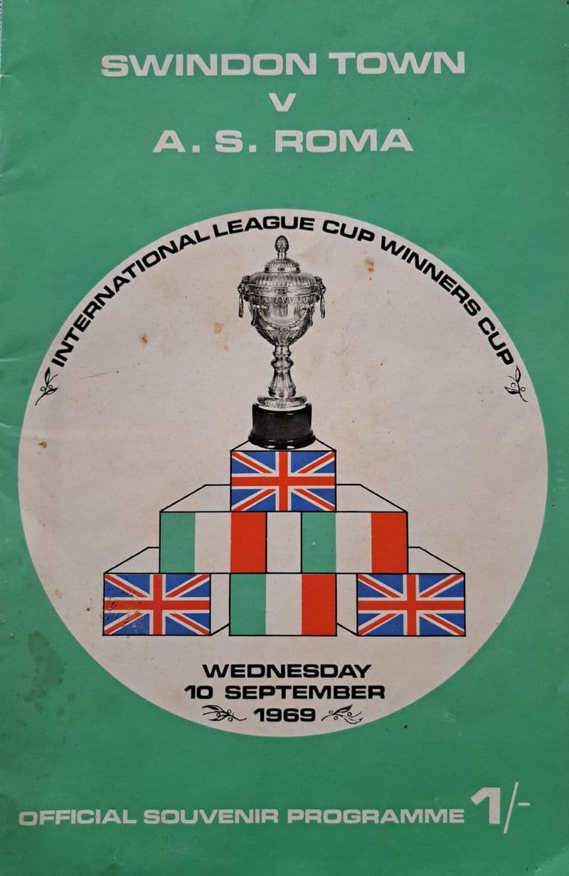 Swindon Town v AS Roma, Lge Cup Winners Cup (1969, Sep 10th)