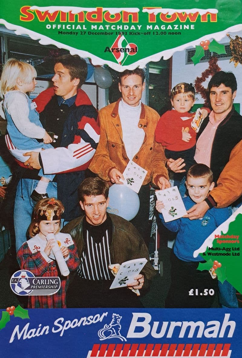 Swindon v Arsenal, Prem (1993, Dec 27th)