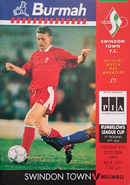 Swindon v Millwall, Lge Cup (1991, Oct 8th)