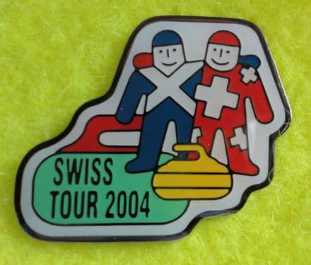 Swiss Tour 2004 Curling Enamel Pin Badge