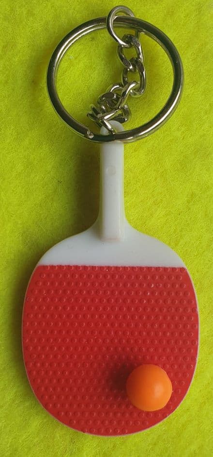 Table Tennis Bat and Ball Key Ring