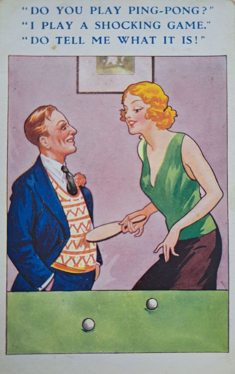 Table Tennis Postcard (Un-used)