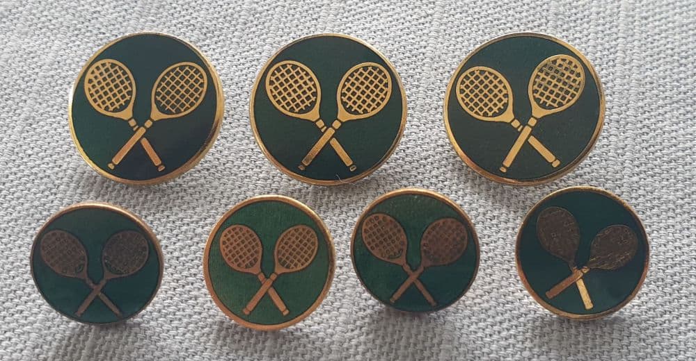 Tennis Buttons Set of 7