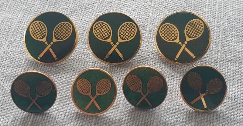 Tennis Buttons (Set of 7)