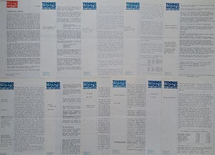Tennis World Newsletters (x11)