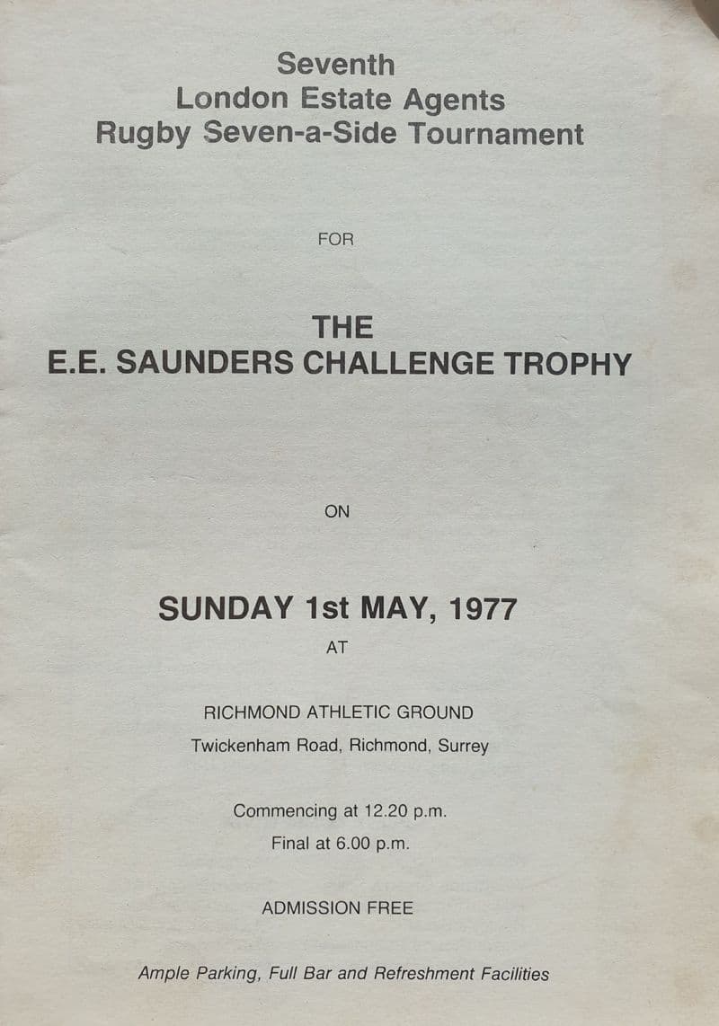The EE Saunders Challenge Trophy (1977, May 1st)