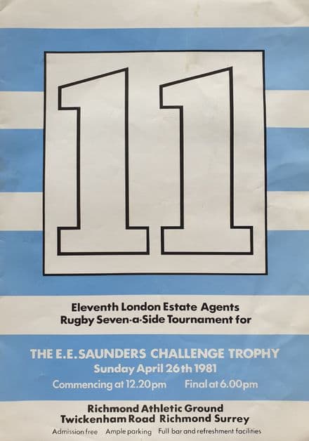 The EE Saunders Challenge Trophy (1981, Apr 26th)
