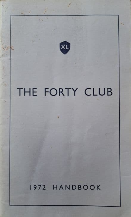 The Forty Club Handbook 1972