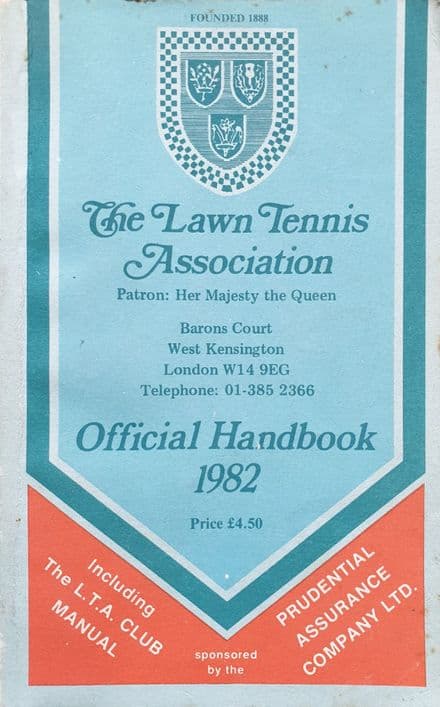 The Lawn Tennis Association, Official Handbook 1982