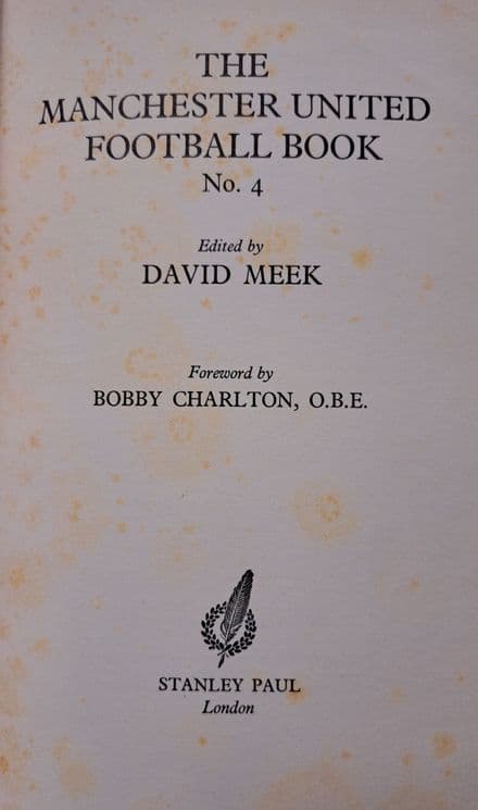 The Manchester United Football Book No4 (No Dust Jacket)