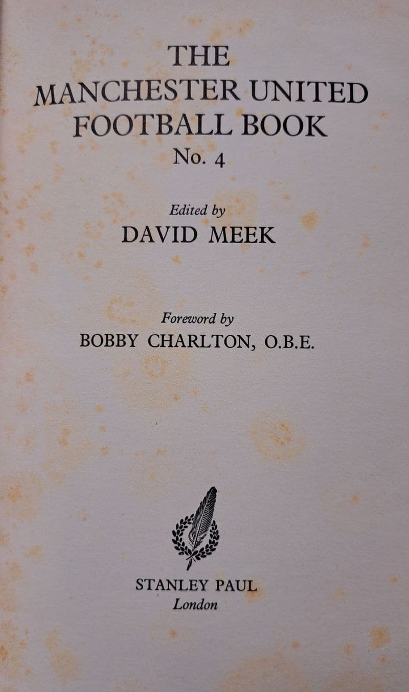 The Manchester United Football Book No4 (No Dust Jacket)