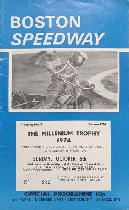 The Millenium Trophy (1974, Oct 6)