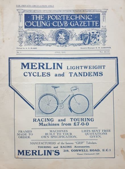 The Polytechnic Cycling Club Gazette No 4 (1933 Apr)
