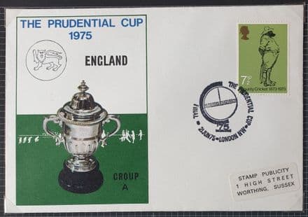 The Prudential Cup 1975, England FDC