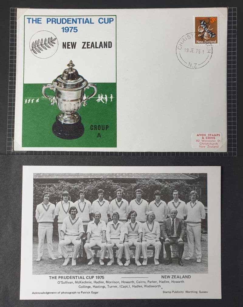 The Prudential Cup 1975, New Zealand FDC & Postcard