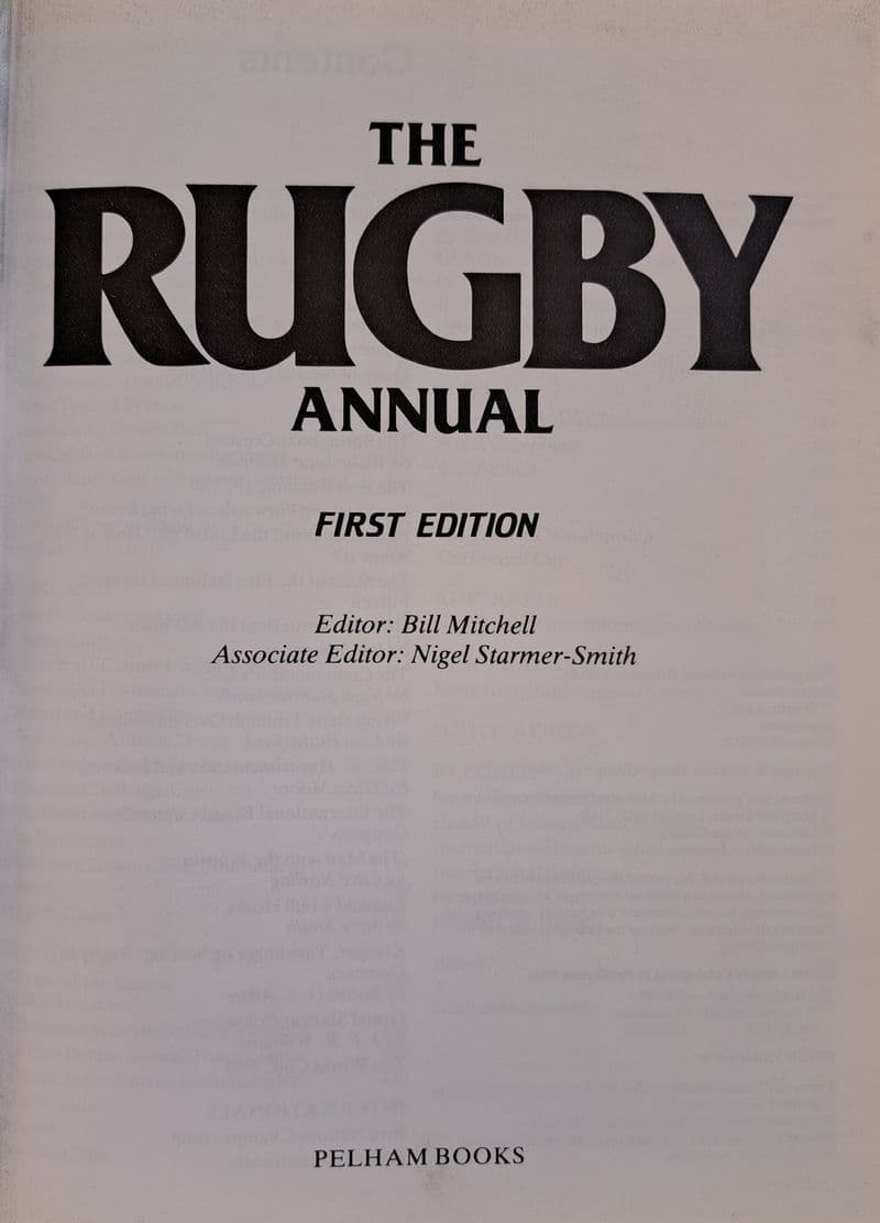 The Rugby Annual 1st Edition (1985-6)