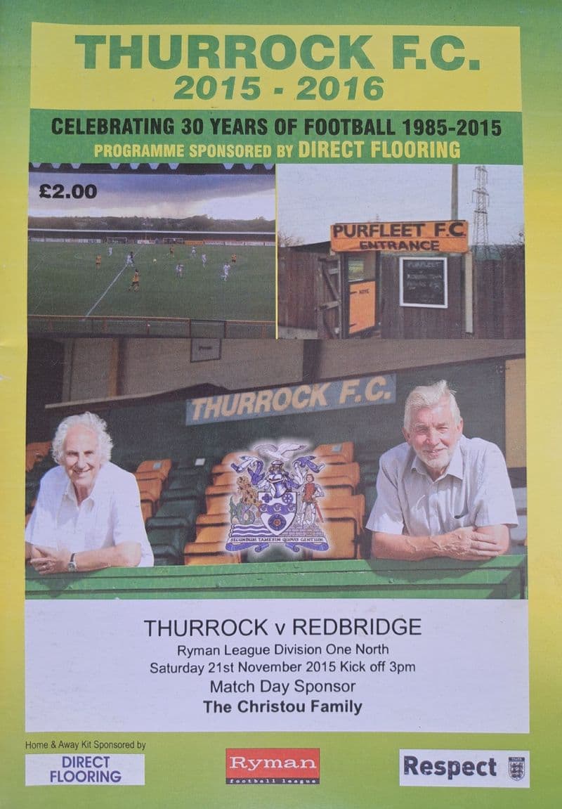 Thurrock v Hampton & Redbridge, Ryman Lge (2015, Nov 21st)