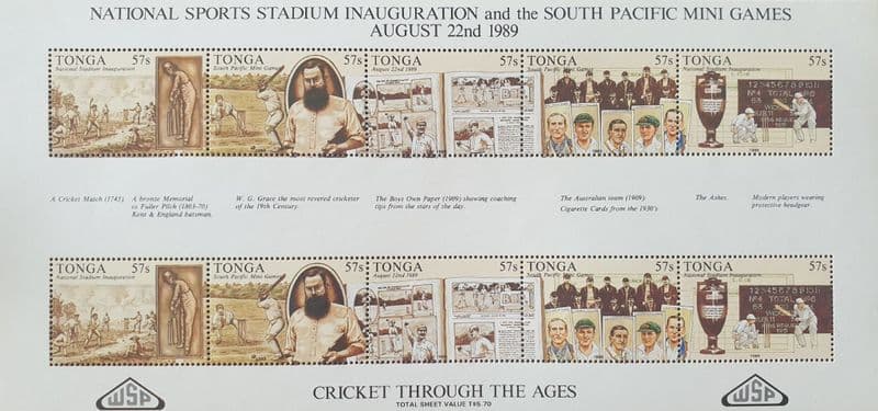Tonga National Sports Stadium Inauguration (1989, Aug 22nd) Commemorative Stamp Sheet