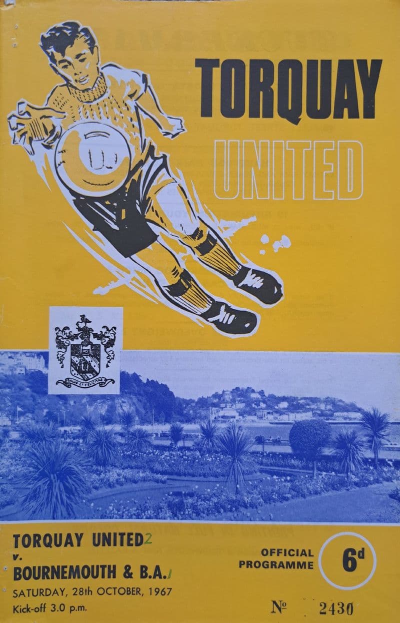 Torquay Utd v Bournemouth & BA, Div 3 (1967, Oct 28th)