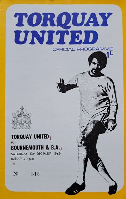 Torquay Utd v Bournemouth & BA, Div 3 (1969, Dec 13th)
