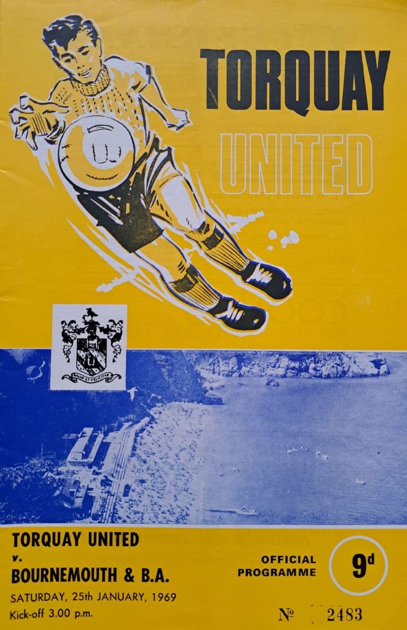 Torquay Utd v Bournemouth & BA, Div 3 (1969, Jan 25th)