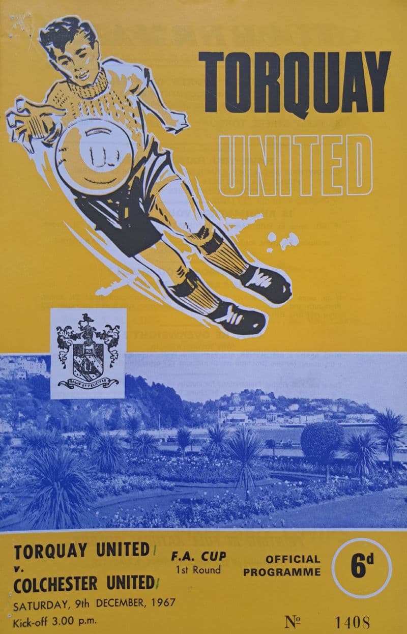 Torquay Utd v Colchester, FA Cup (1967, Dec 9th)