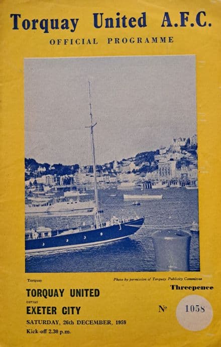 Torquay Utd v Exeter City, Div 4 (1959, Dec 26th)