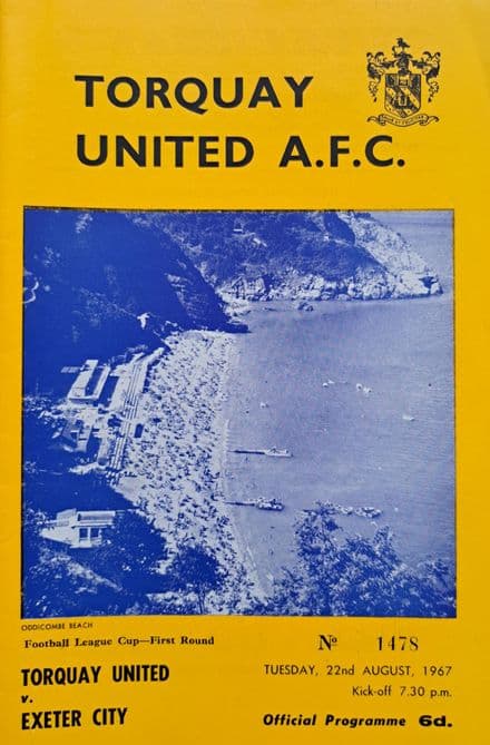 Torquay Utd v Exeter, Lge Cup (1967, Aug 22nd)