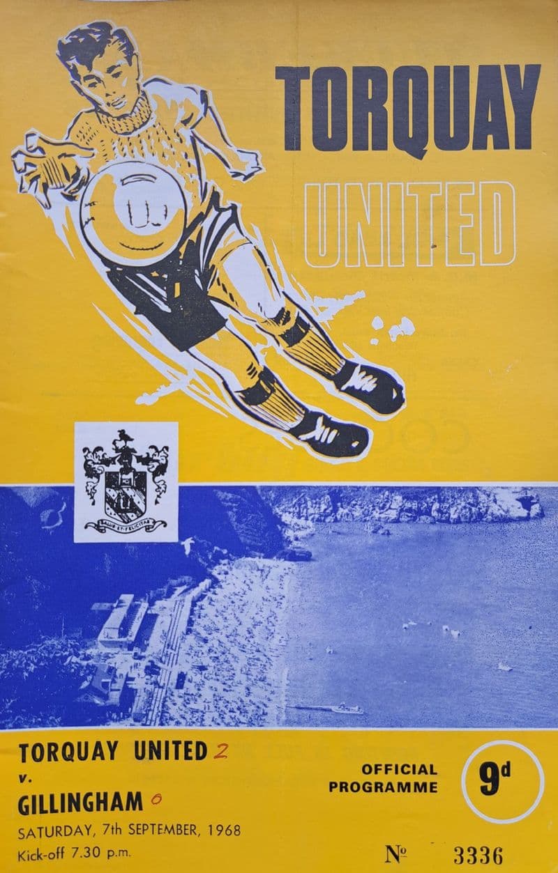 Torquay Utd v Gillingham, Div 3 (1968, Sep 7th)