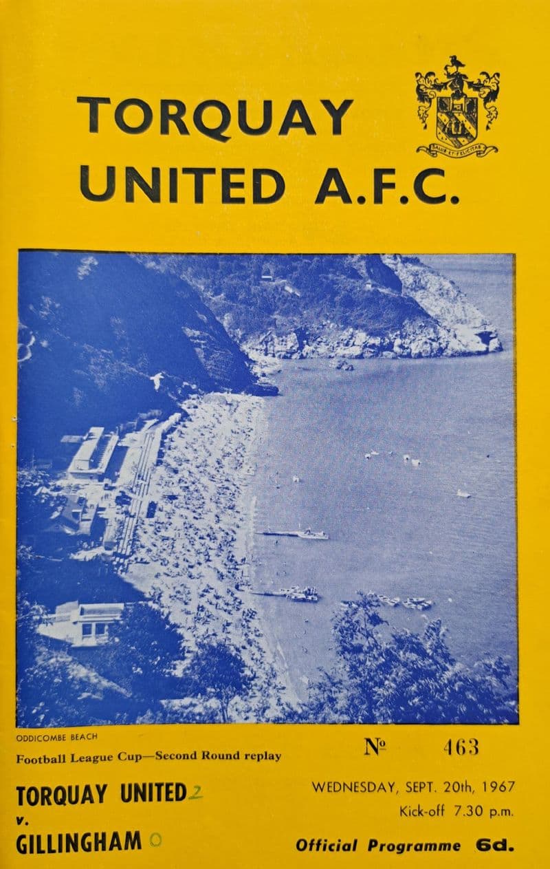 Torquay Utd v Gillingham, Lge Cup (1967, Sep 20th)