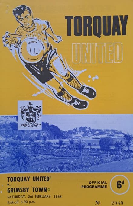 Torquay Utd v Grimsby Town, Div 3 (1968, Feb 3rd)