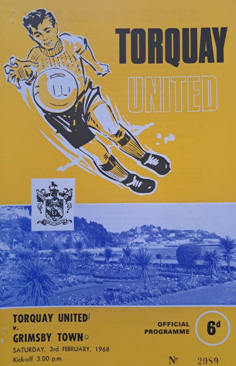 Torquay Utd v Grimsby Town, Div 3 (1968, Feb 3rd)