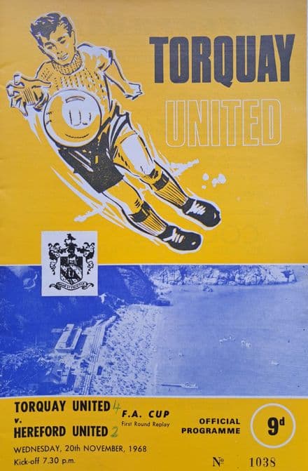 Torquay Utd v Hereford United, FA Cup Rep (1968, Nov 20th)
