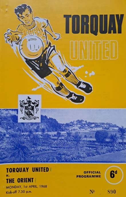 Torquay Utd v Leyton Orient, Div 3 (1968, Apr 1st)
