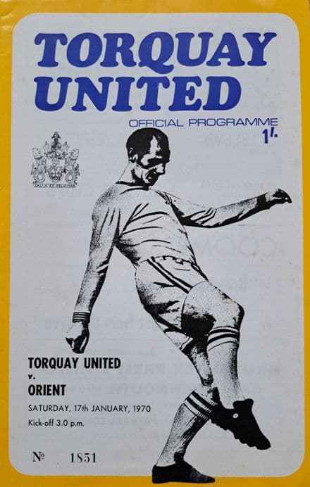 Torquay Utd v Leyton Orient, Div 3 (1970, Jan 17th)