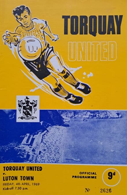 Torquay Utd v Luton Town, Div 3 (1969, Apr 4th)