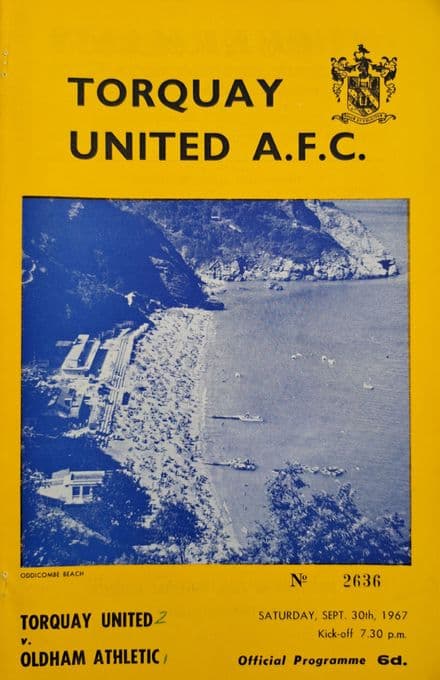 Torquay Utd v Oldham, Div 3 (1967, Sep 30th)