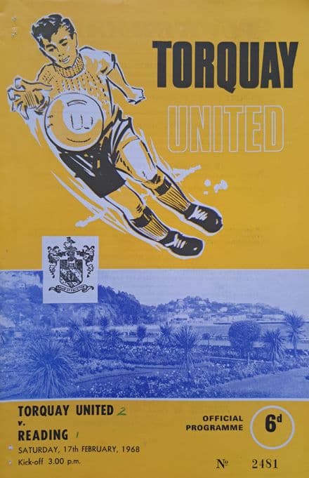 Torquay Utd v Reading, Div 3 (1968, Feb 17th)